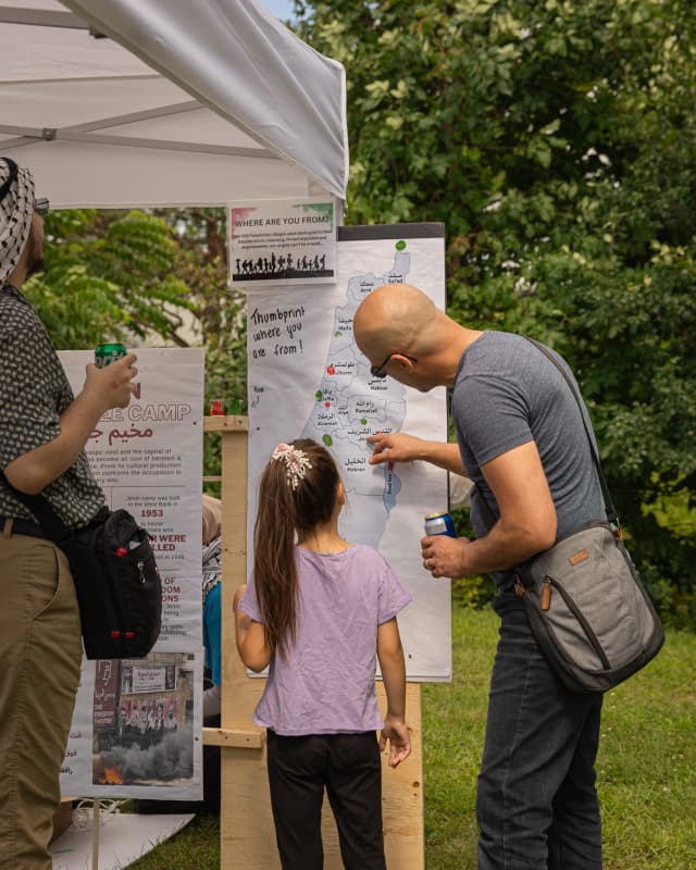 Children enjoying Palestinian cultural activities